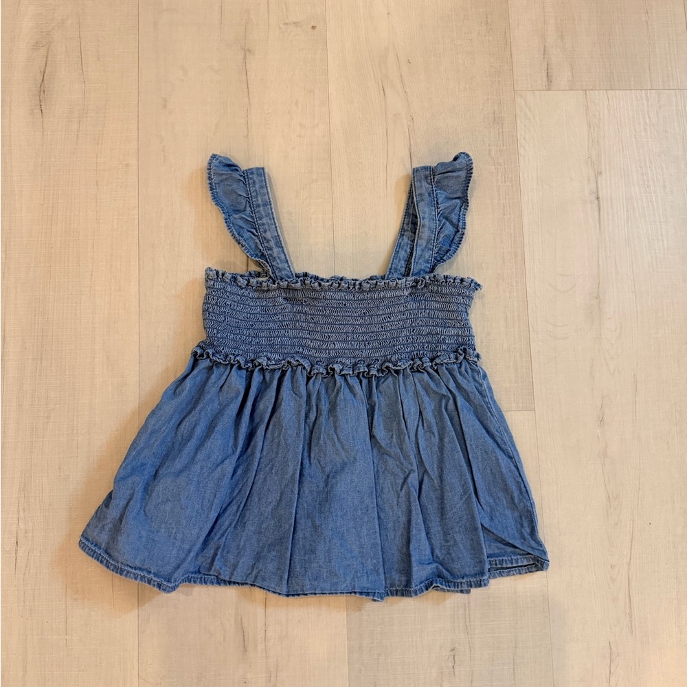 Janie & Jack‎ Denim Ruffled Kids Top